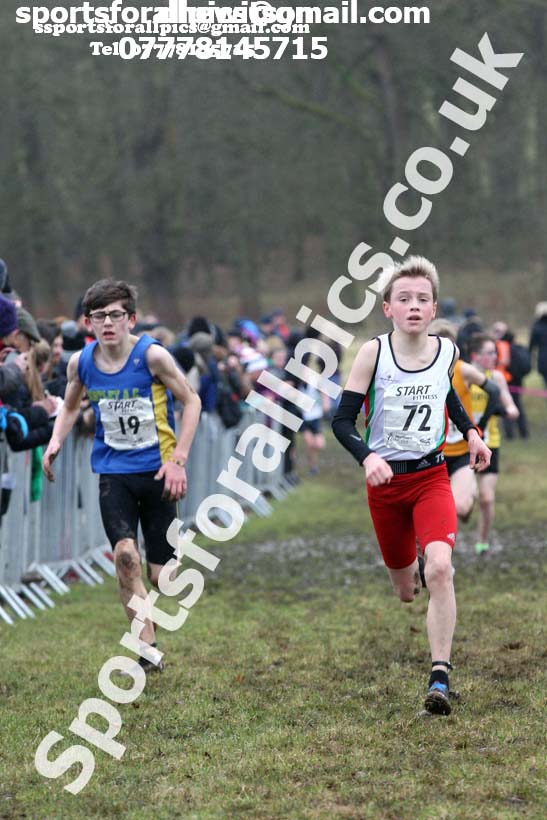 Boys under-13s, 2018 Northern Cross Country Champs., Harewood House, Leeds. Photo: David T. Hewitson/Sports for All Pics